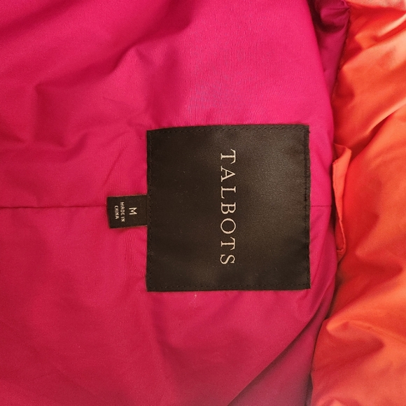 TALBOTS Down Puffer Tangerine Vest Women's Size Medium - Picture 8 of 15